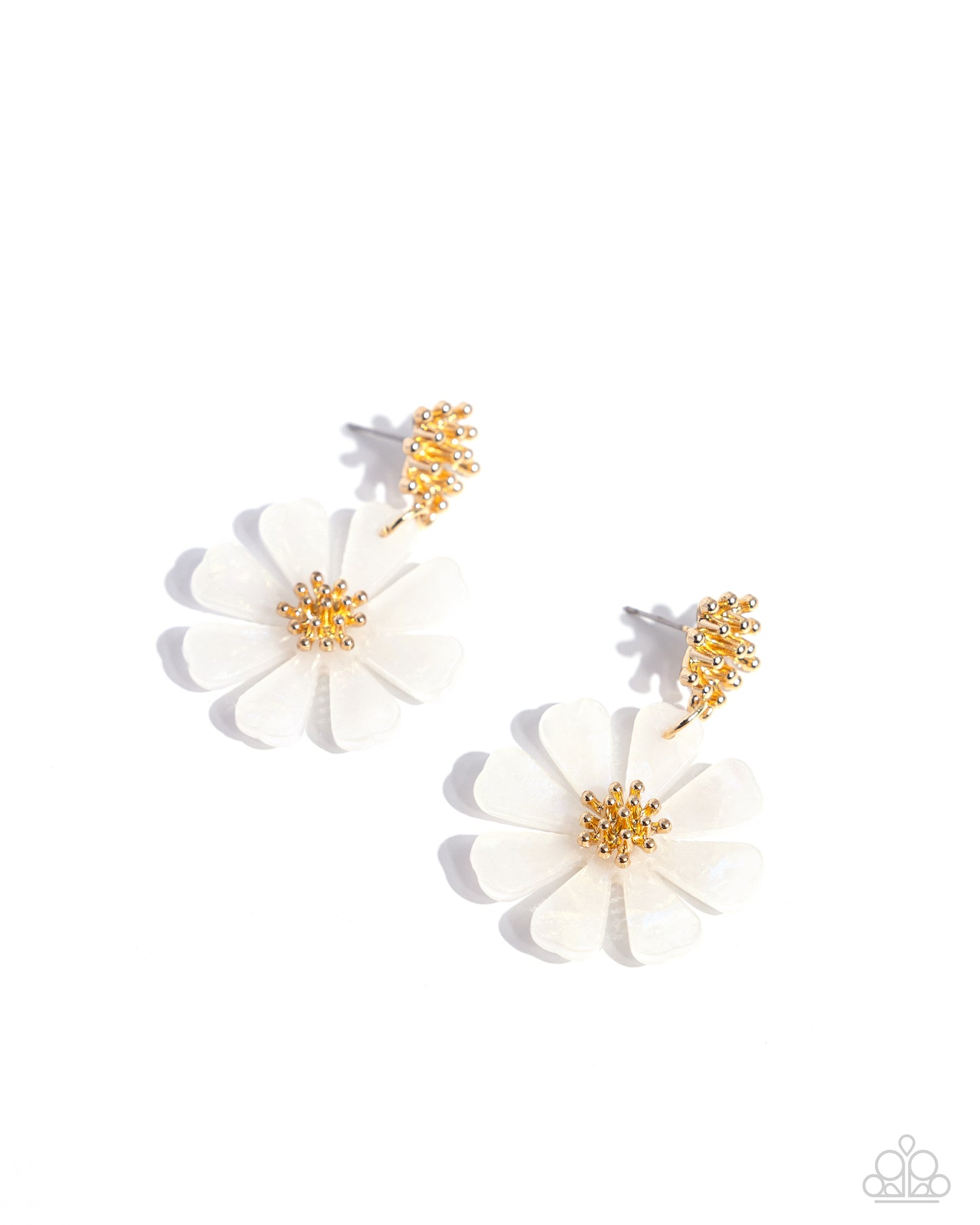 Poetically Pastel - White Earring