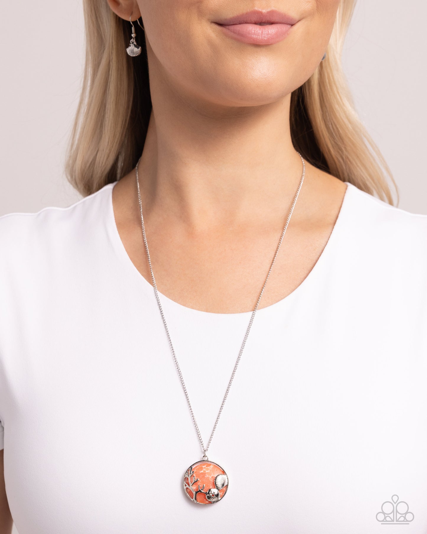 Opulent Ostentation - Orange Necklace