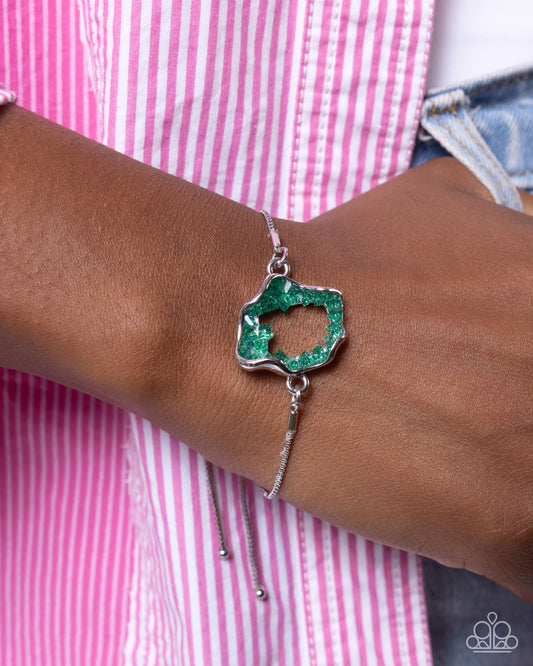 Geode Greeting - Green Bracelet