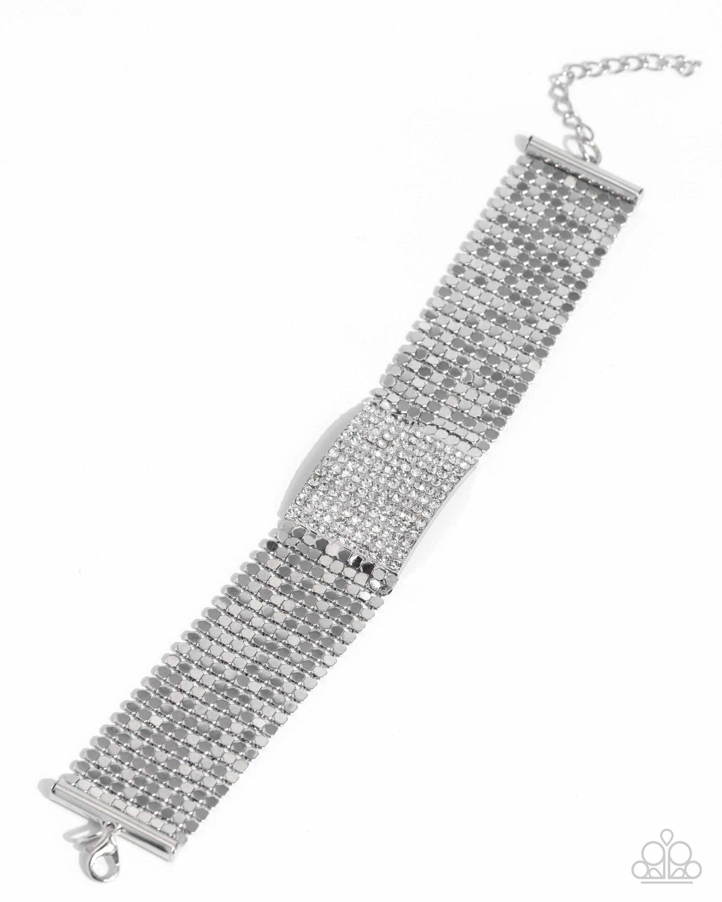 Disco Dame - White Rhinestone Bracelet - Exclusive Life of the Party August 2024