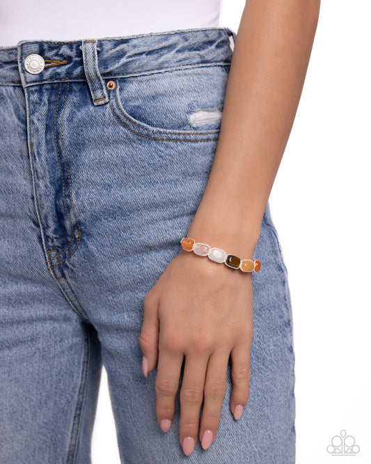 Multicolored Mecca - Orange Bracelet