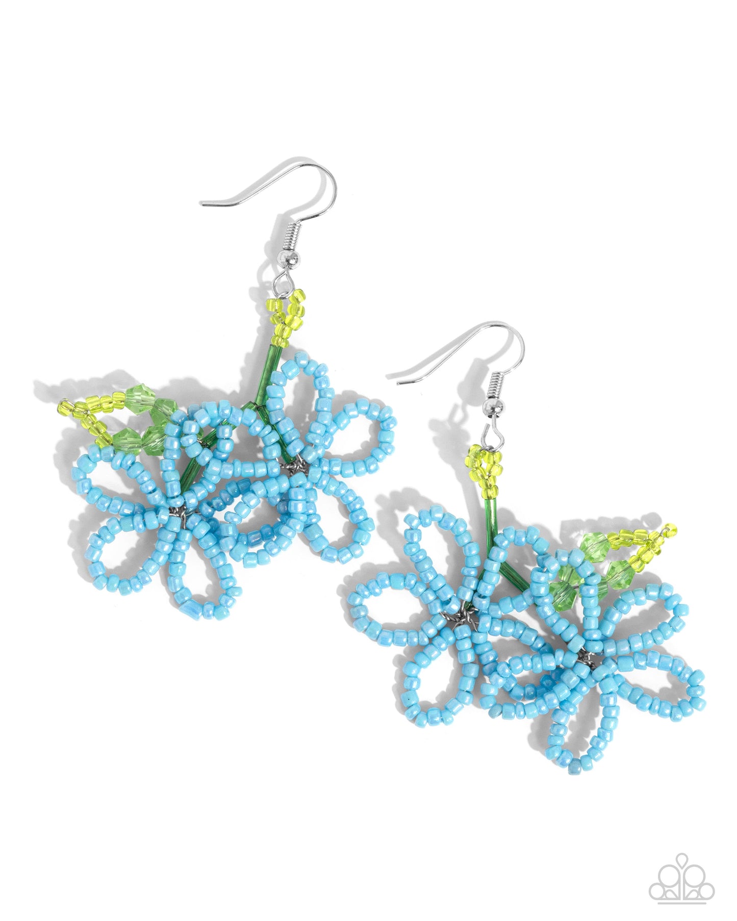 Beaded Blooms - Blue Earring