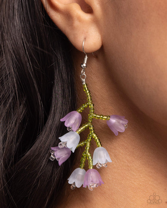 Beguiling Bouquet - Purple Earring