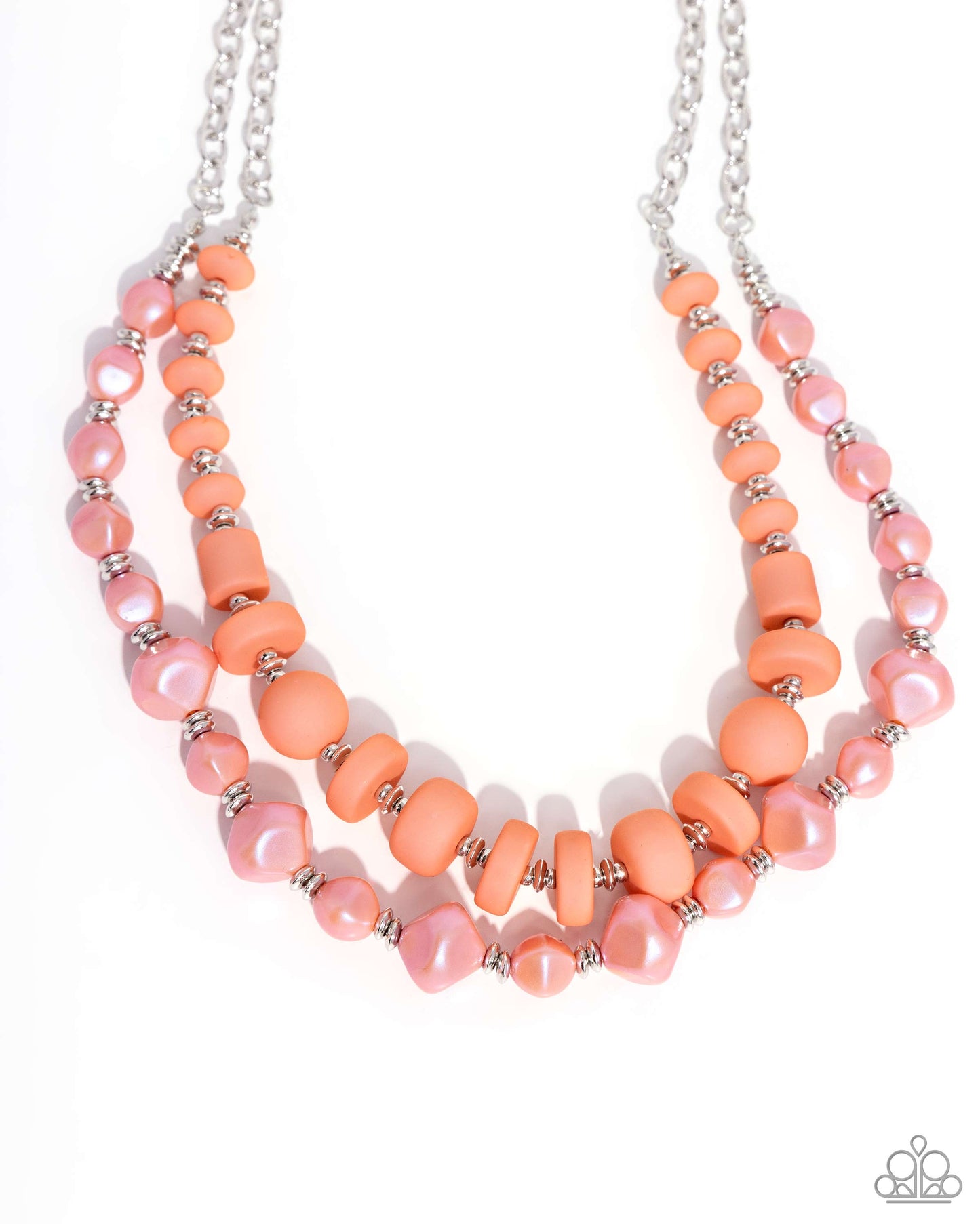 Shape Shifting Sense - Orange Necklace