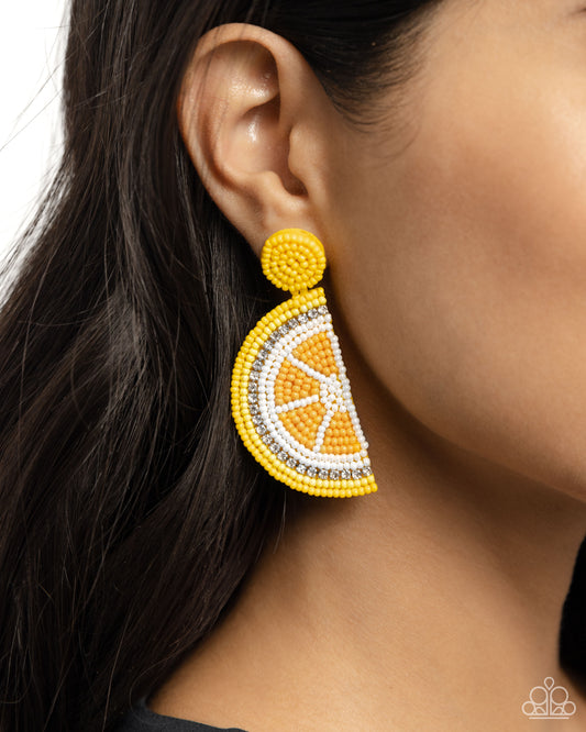 Lemon Leader - Yellow Earring