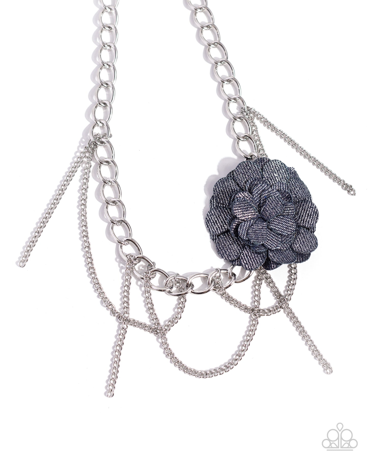 Deconstructed Denim - Blue Necklace