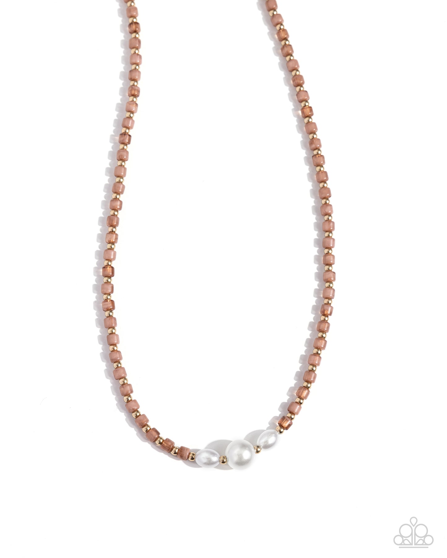 Fight Like a PEARL - Brown Necklace