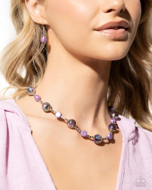 Malibu Makeover - Purple Iridescent Necklace