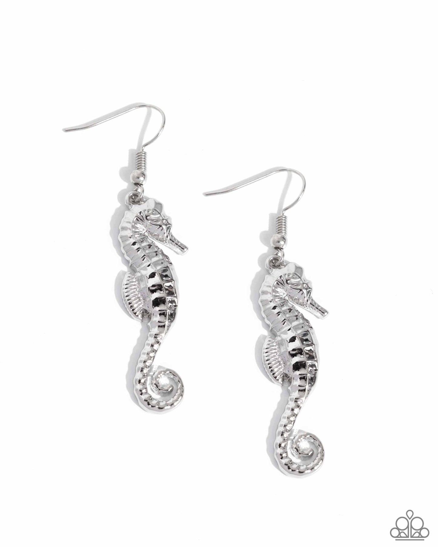 Seahorse Sheen - Silver Earring