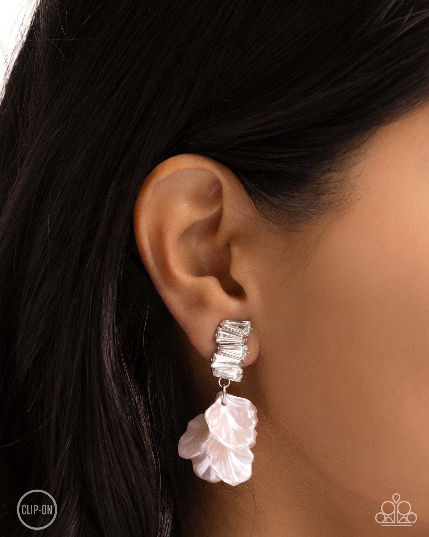 Stacked Sprigs - Pink Earrings