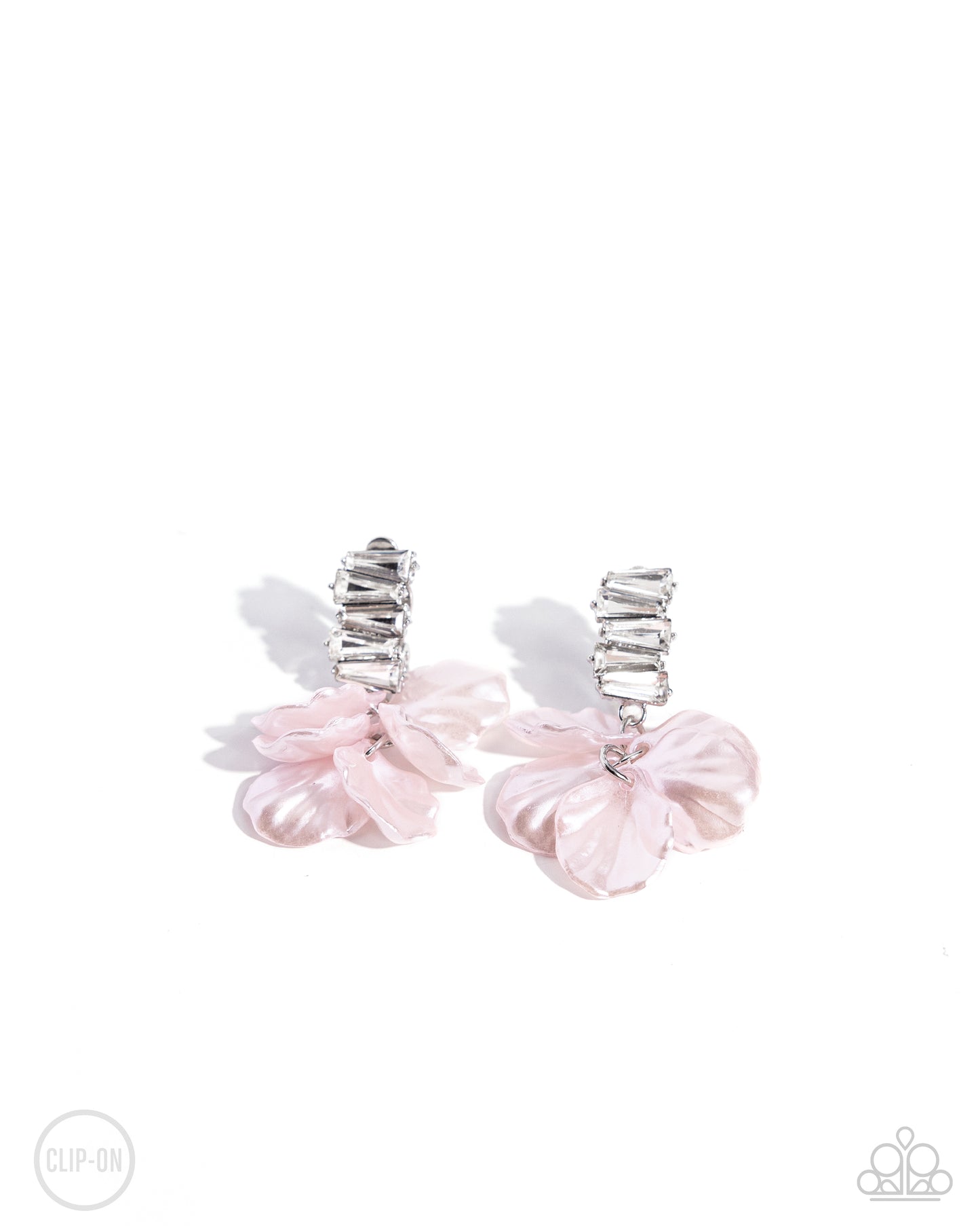 Stacked Sprigs - Pink Earrings