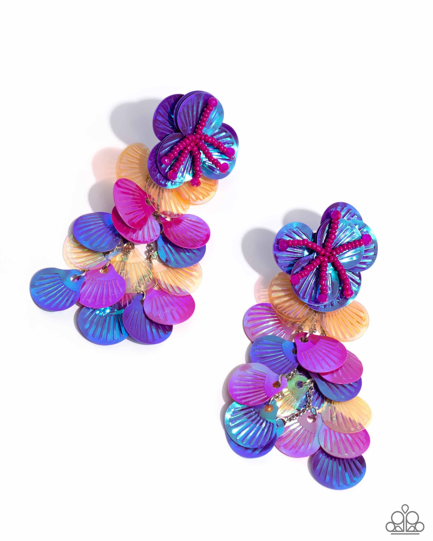 Under the Waves - Purple Iridescent Post Earrings - Life of the Party July 2024