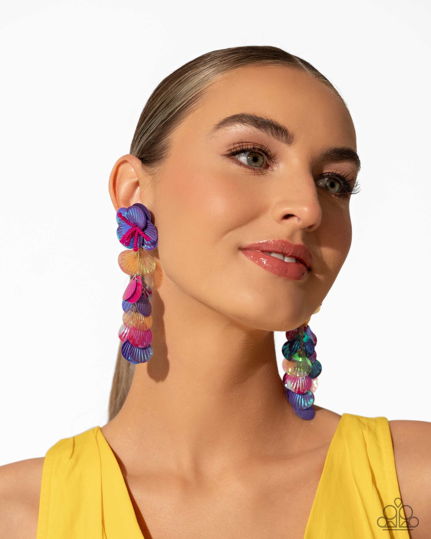 Under the Waves - Purple Iridescent Post Earrings - Life of the Party July 2024