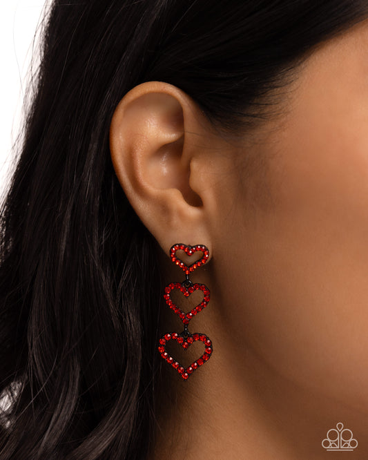 Sweetheart Succession - Red Earring