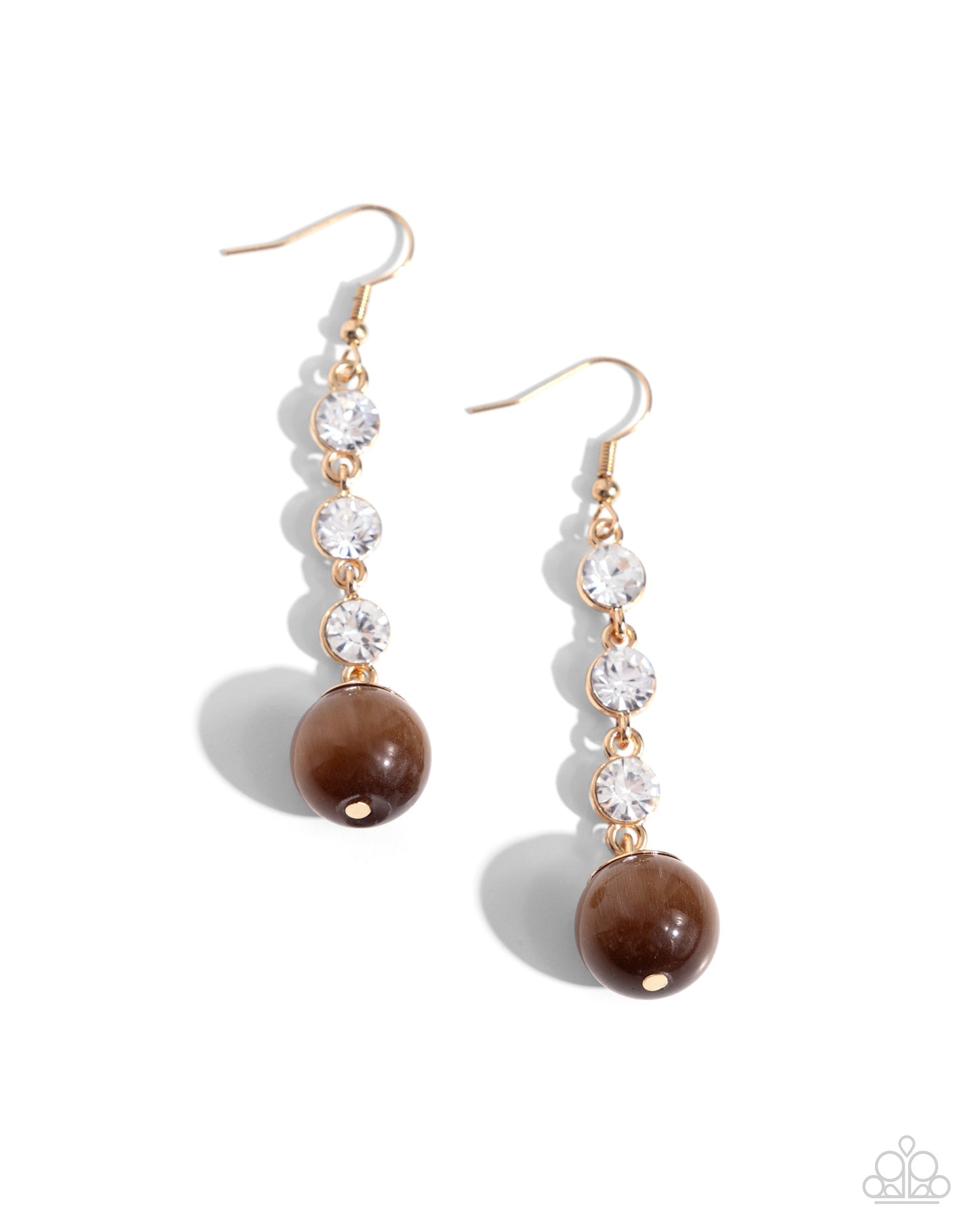 Classy Cadence - Brown Earring