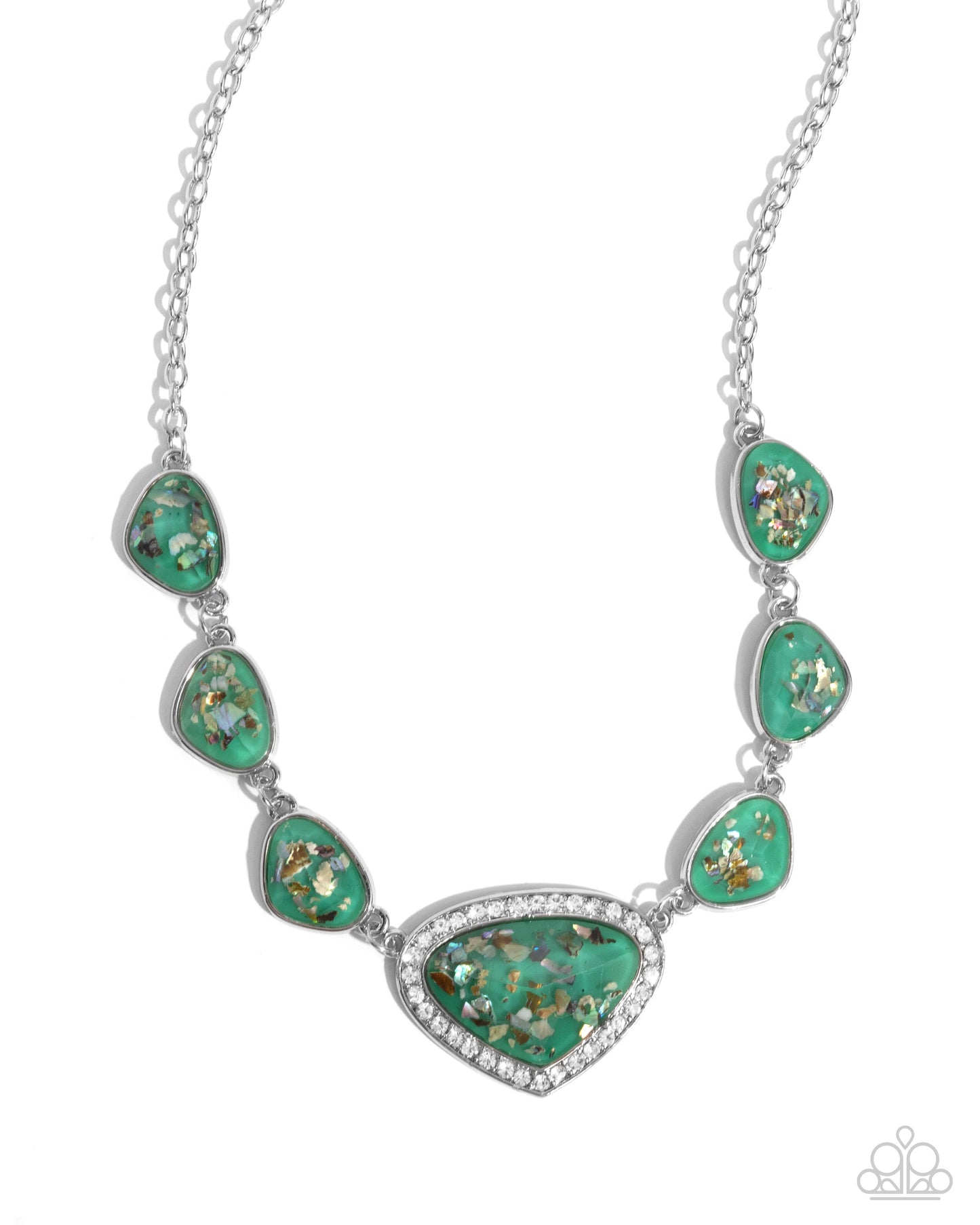 Discreet Dazzle - Green Necklace