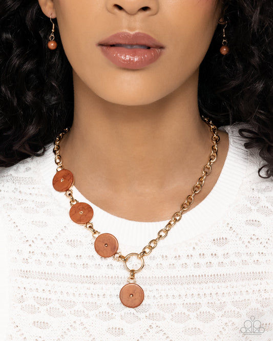 Savory Stone - Brown Necklace