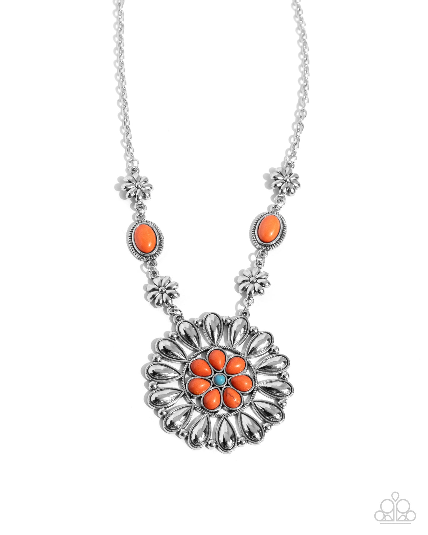 Ornate Opinion - Orange Necklace