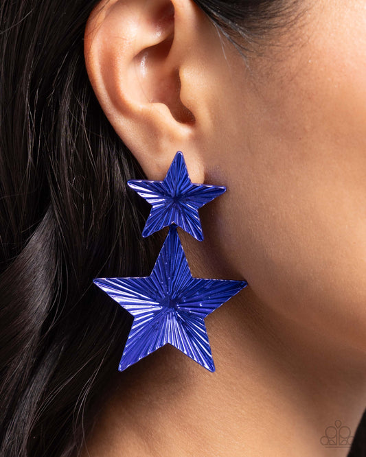 Patriotic Promise - Blue Earring