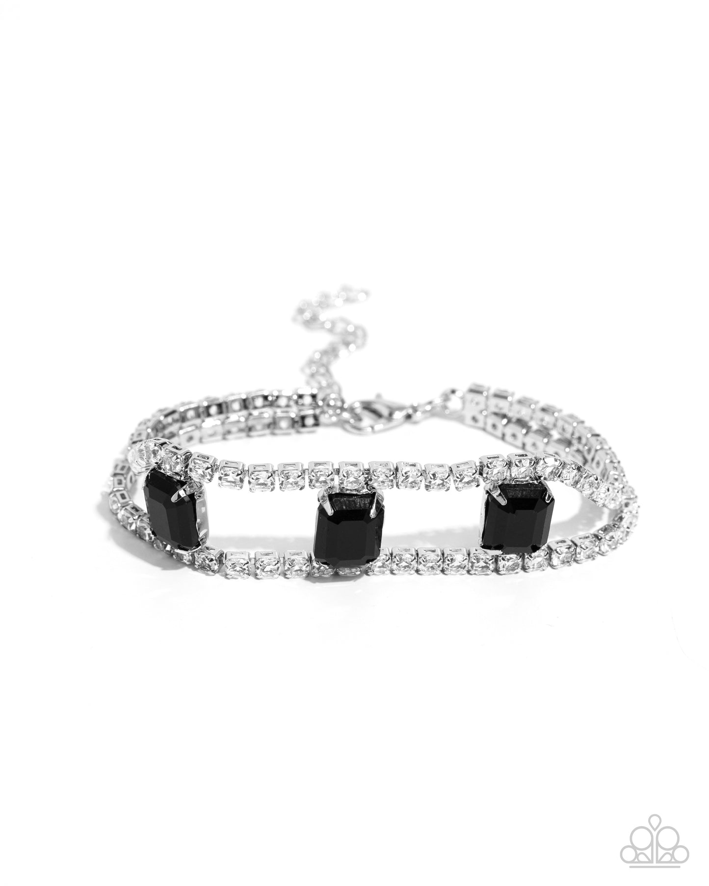 Embedded Elegance - Black Bracelet