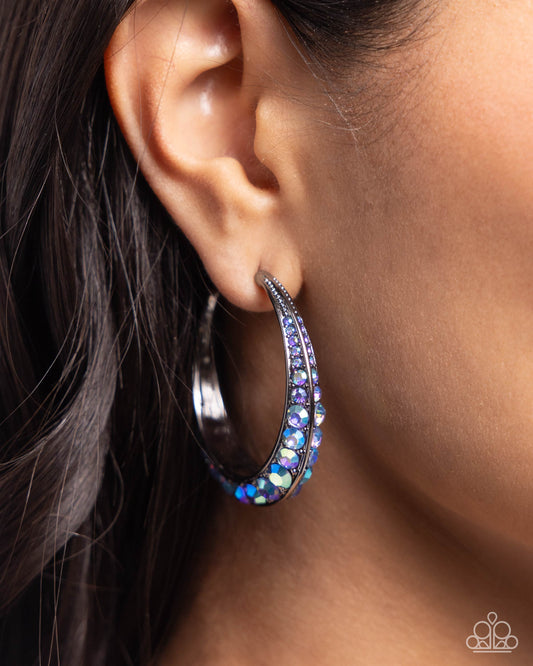 Embedded Edge - Blue Earring