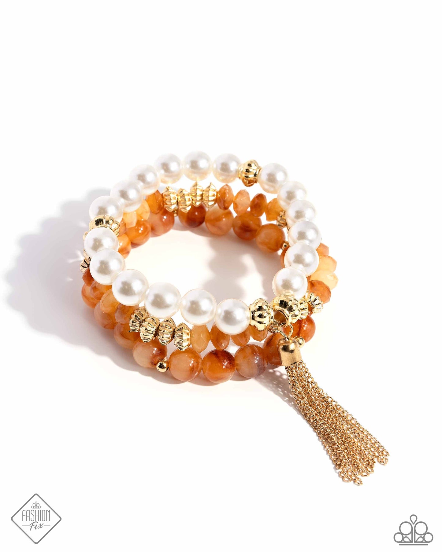 Marbled Mirage - Orange Marbled Bracelet Stack - Exclusive Fashion Fix June 2024