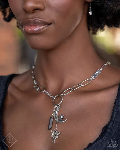 Celestial Confidence - Silver Necklace - Exclusive Fashion Fix June 2024