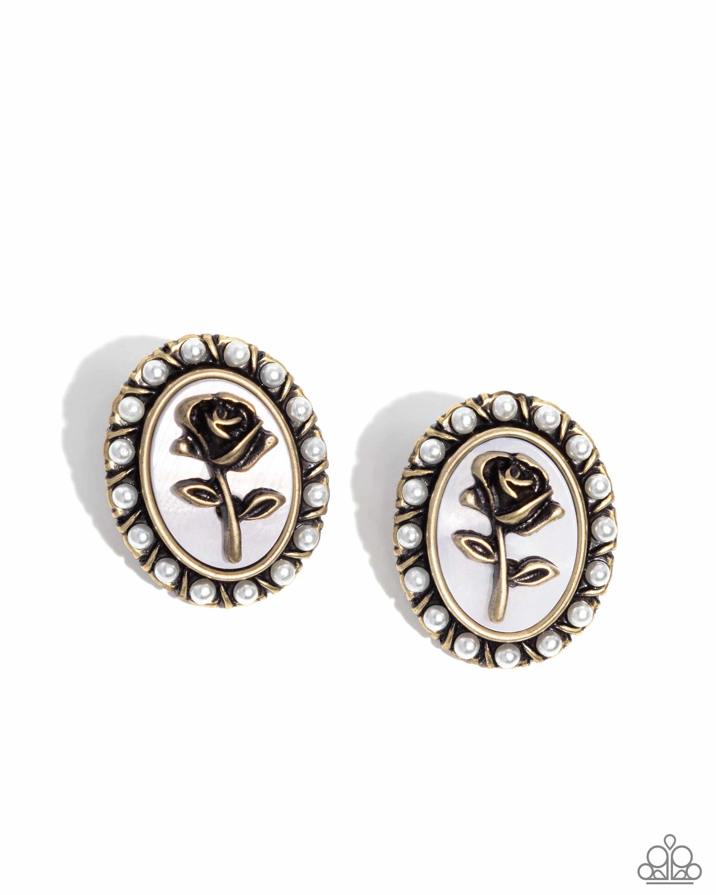 Rosy Relic - Brass Earring