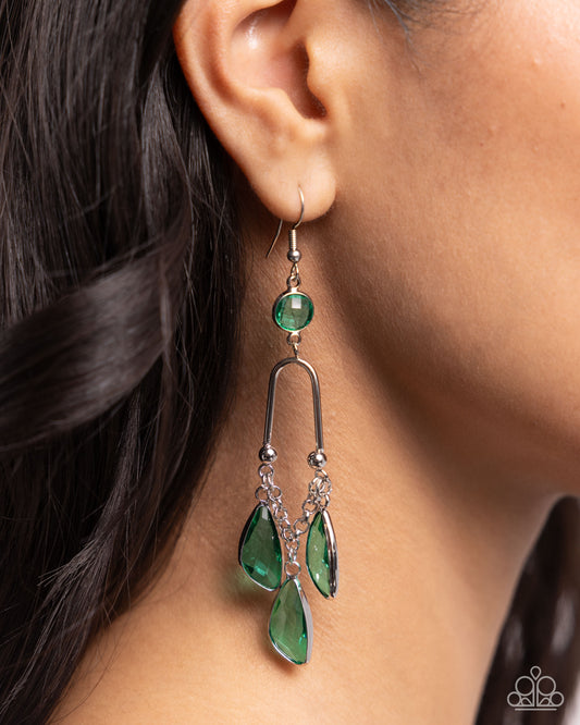 Winged Wardrobe - Green Earring