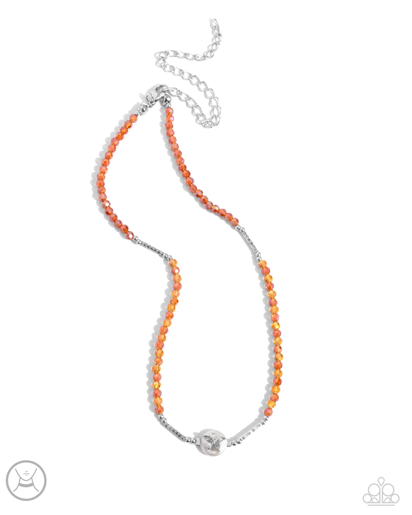 Aerial Action - Orange Necklace