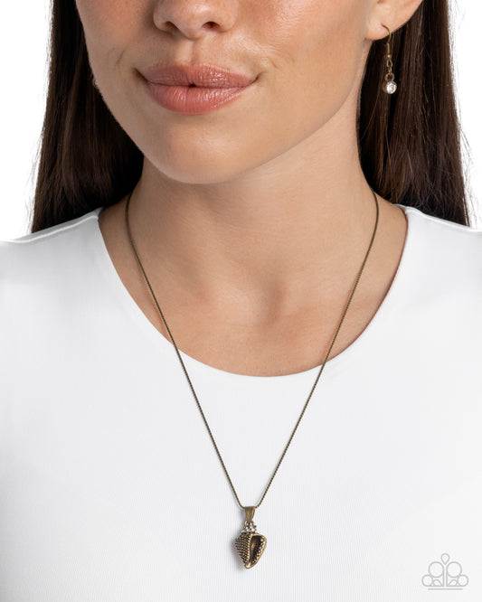 Conch Confidence - Brass Necklace