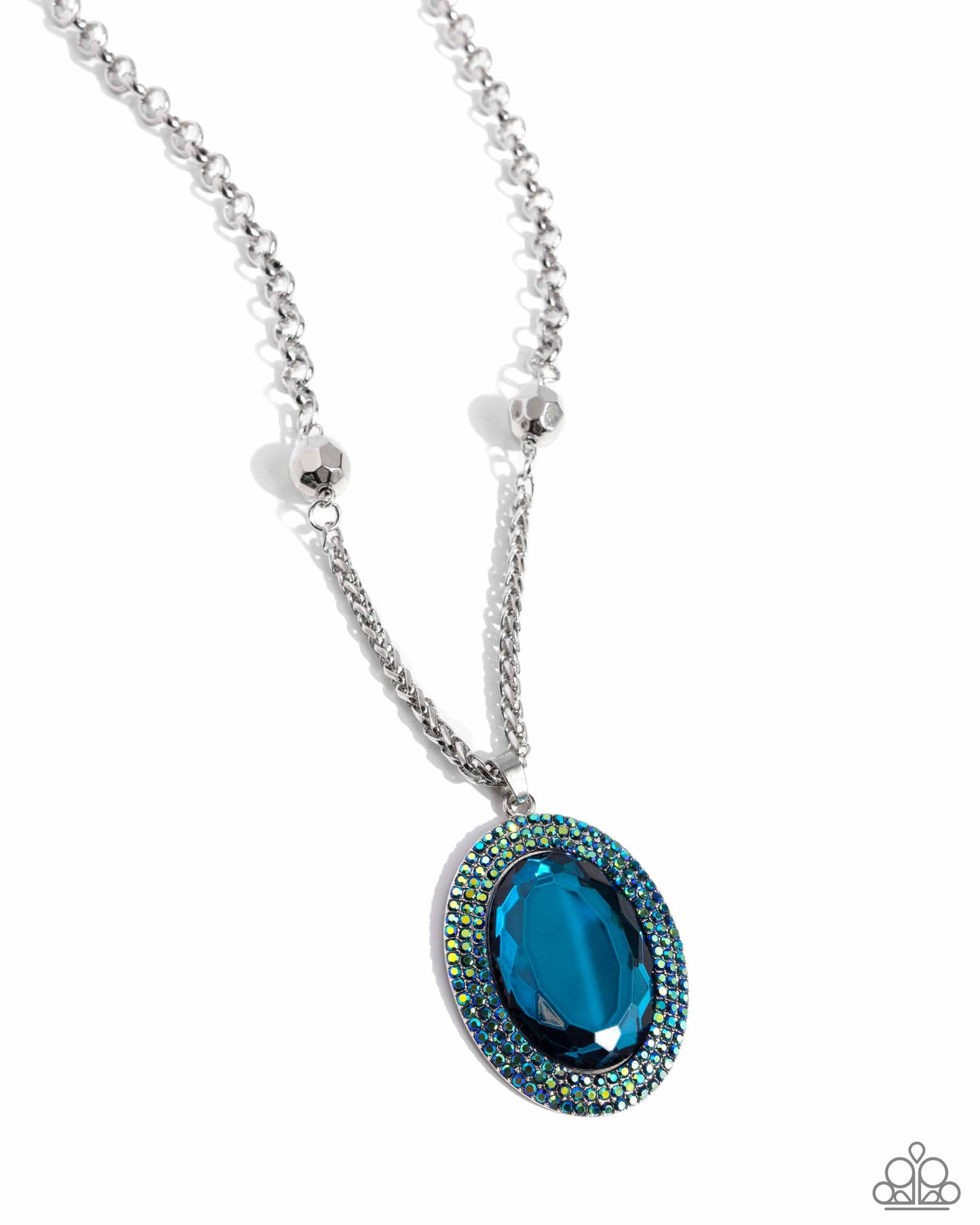 Manufactured Majesty - Blue Necklace - Exclusive Life of the Party September 2024