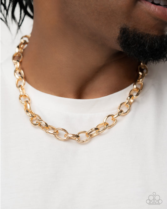 Industrial Imitation - Gold Necklace