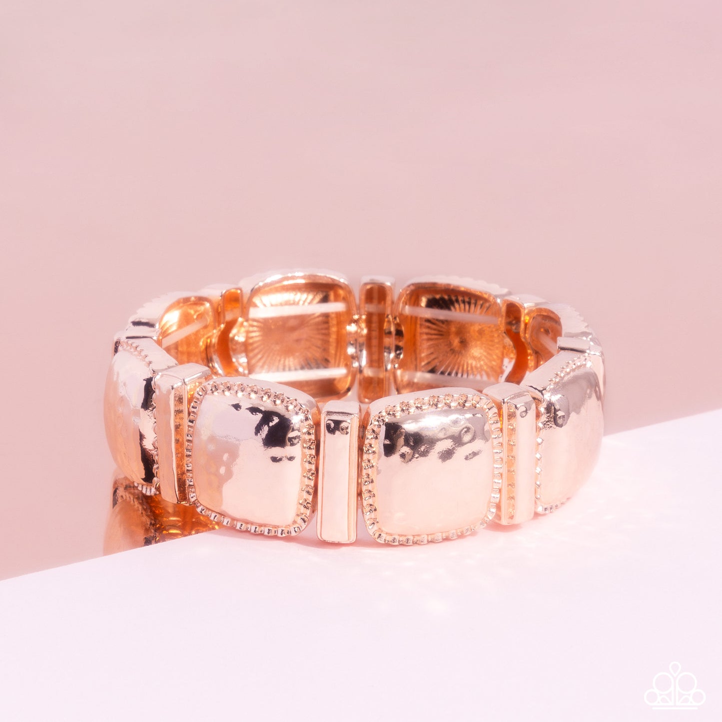 Textured Tranquility - Rose Gold Bracelet