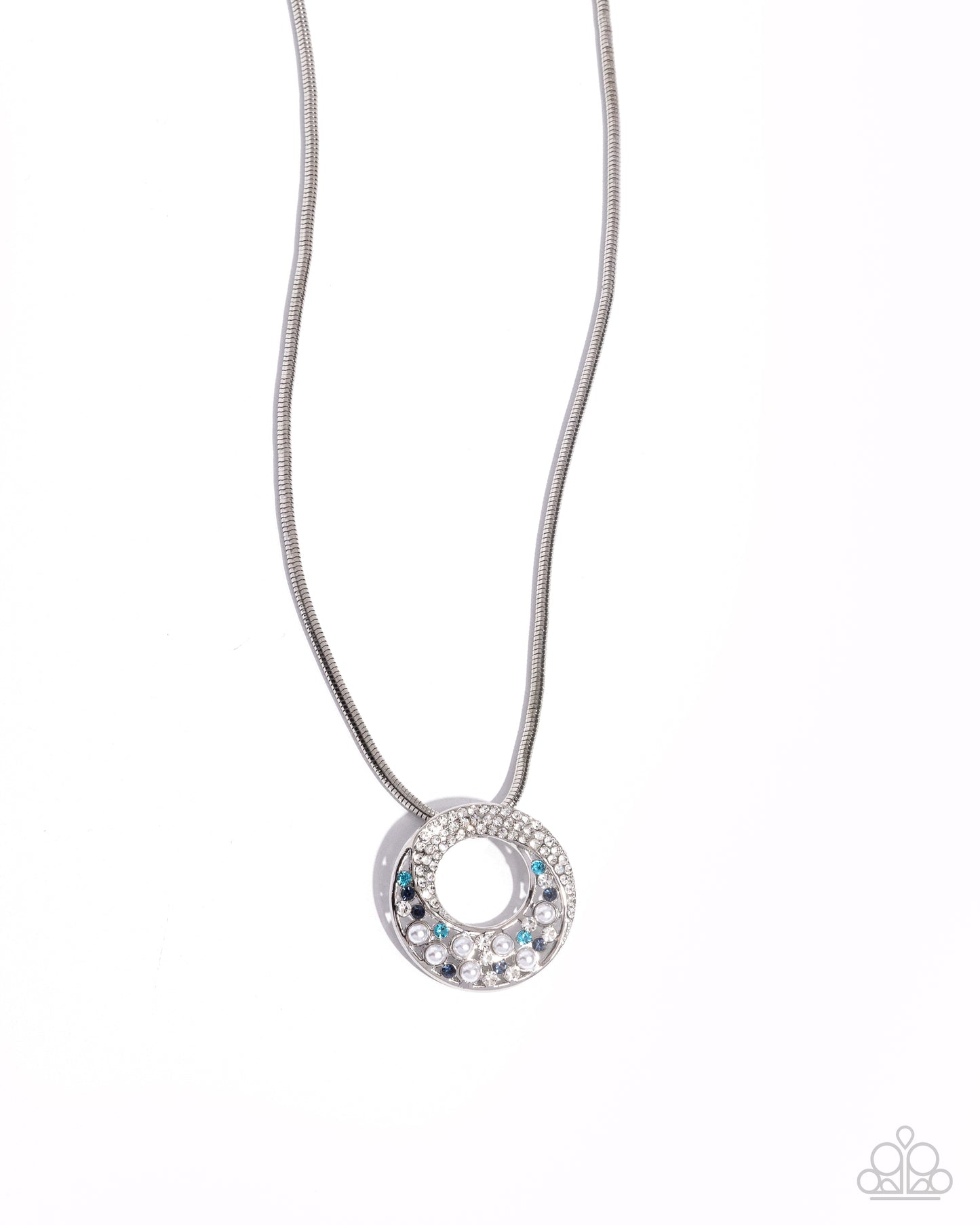 Scintillating Spiral - Blue Necklace