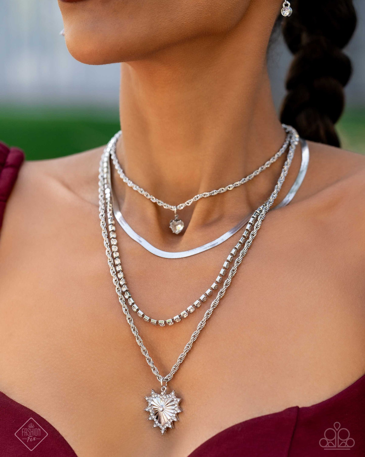 Excessive Embellishment - White Heart Necklace - Fashion Fix September 2024