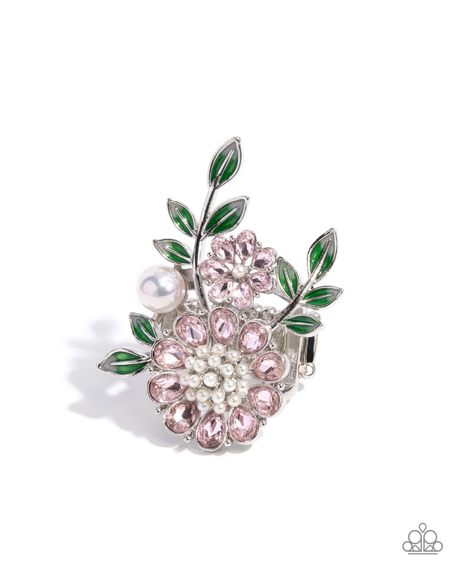 Budding Bling - Pink Rhinestone Ring - Exclusive Life of the Party August 2024