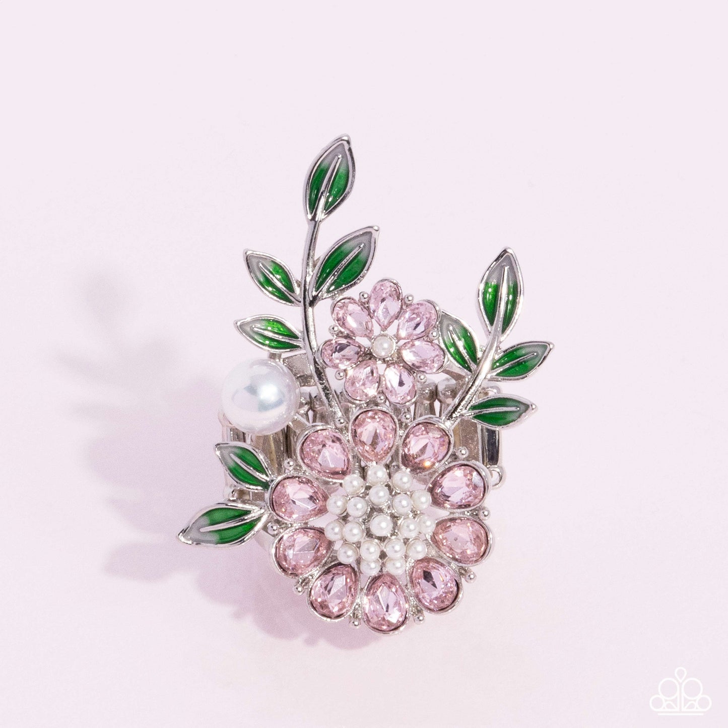 Budding Bling - Pink Rhinestone Ring - Exclusive Life of the Party August 2024