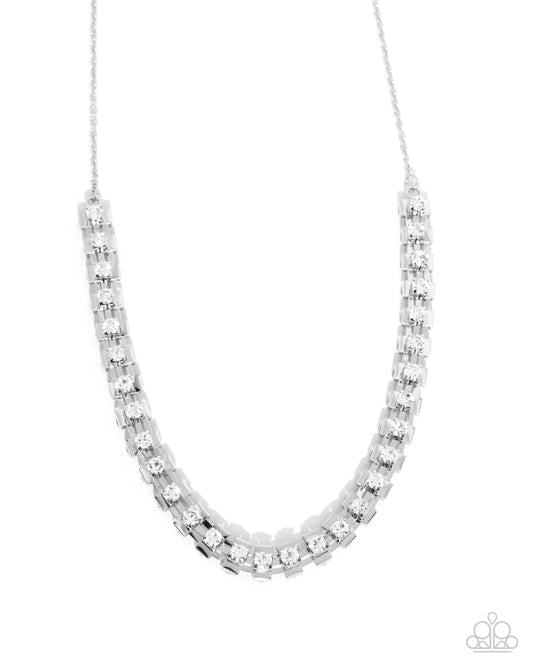 Linked Lady - White Necklace