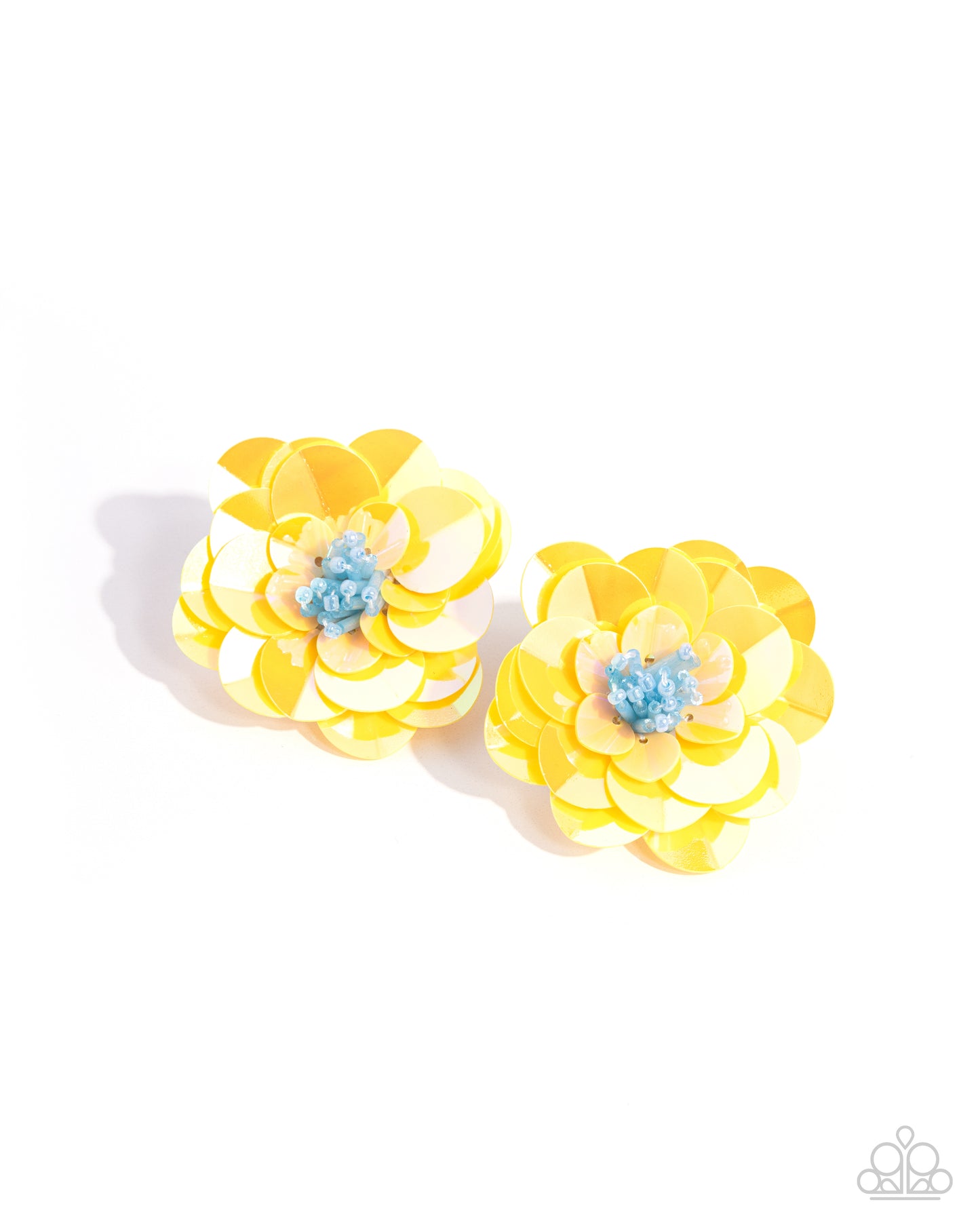 Floating Florals - Yellow Earring