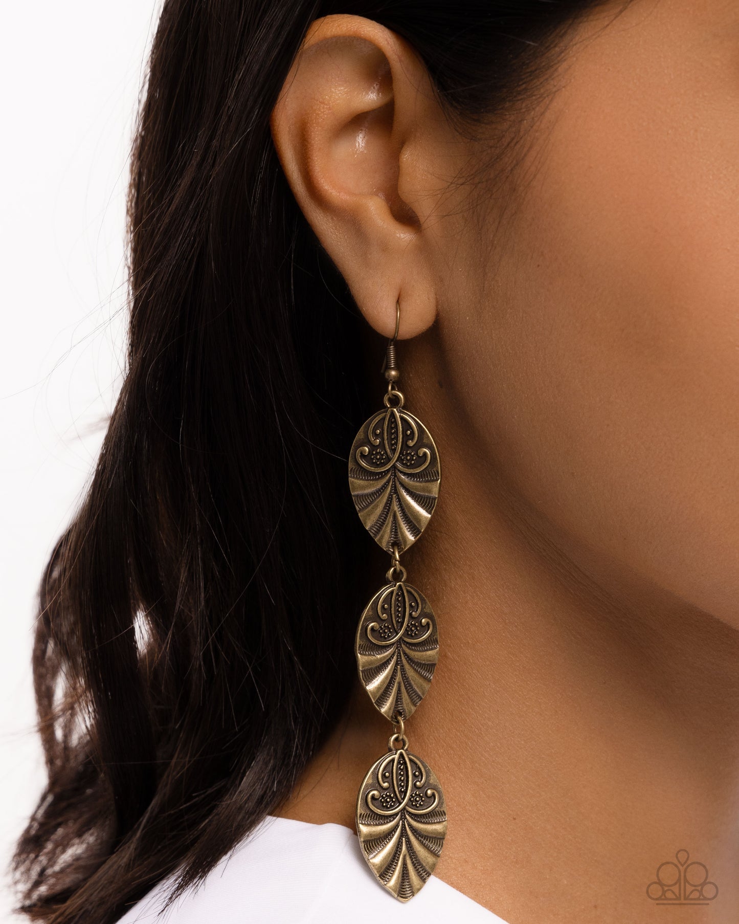 Rustic Range - Brass Earring