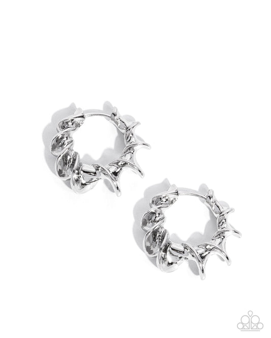 Corkscrew Chic - Silver Earring