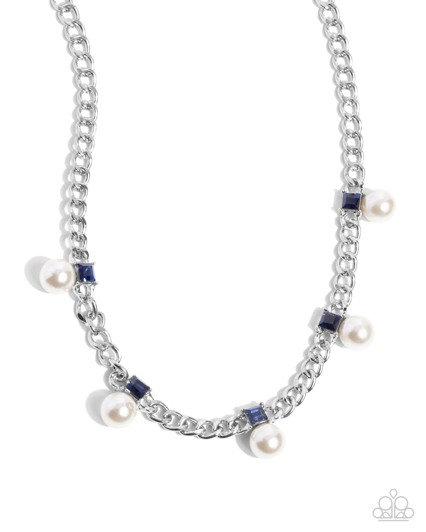 Pearl Pedestal - Blue Necklace