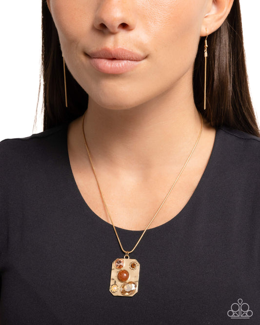 Admirably Abstract - Brown Necklace