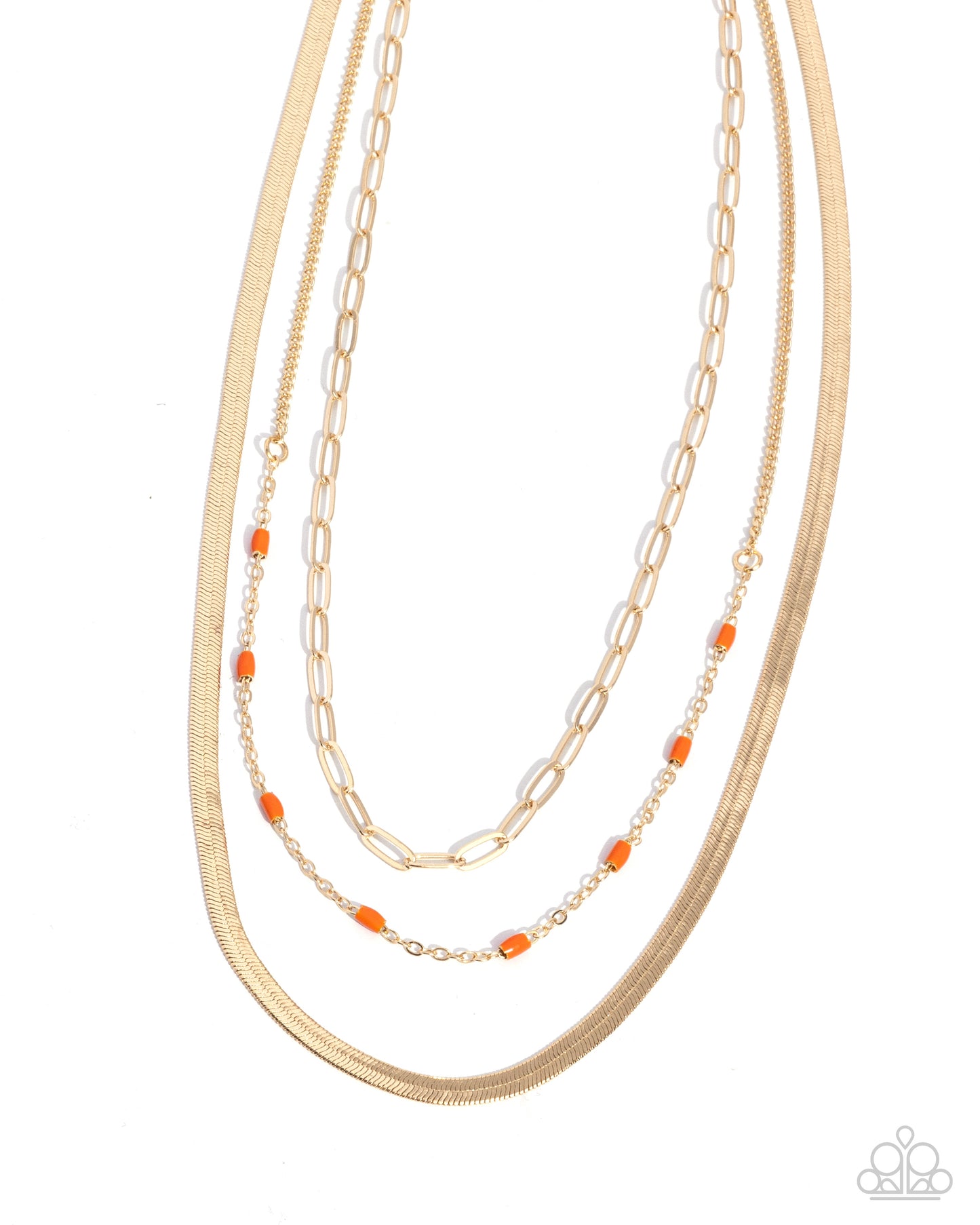 Mismatched Magic - Orange Necklace