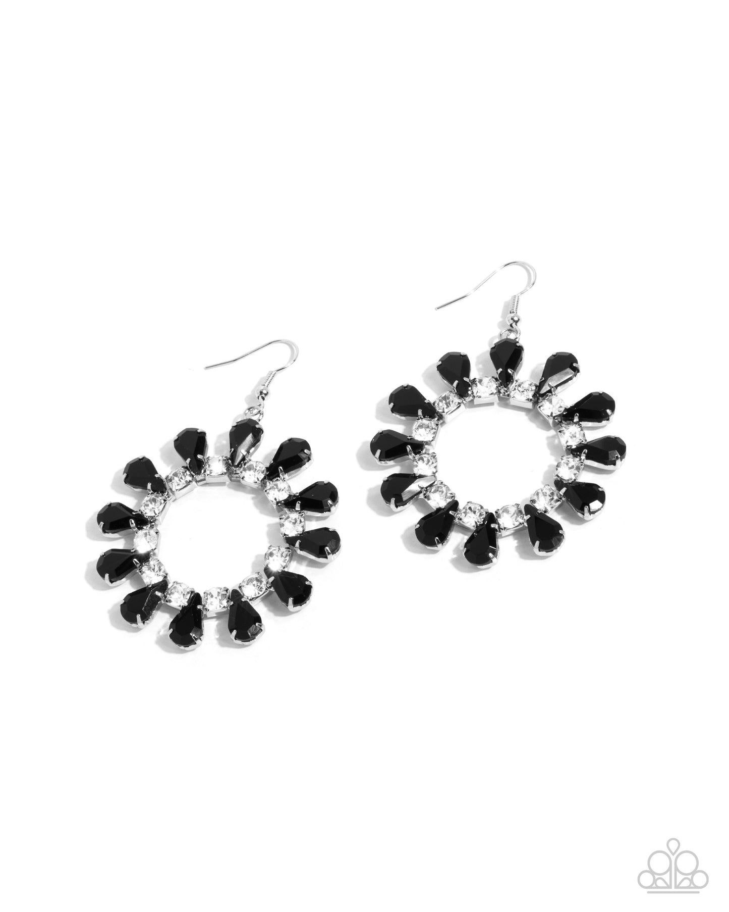 Wreathed Wish - Black Earring