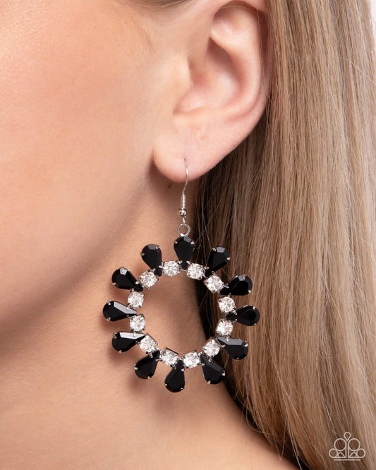 Wreathed Wish - Black Earring