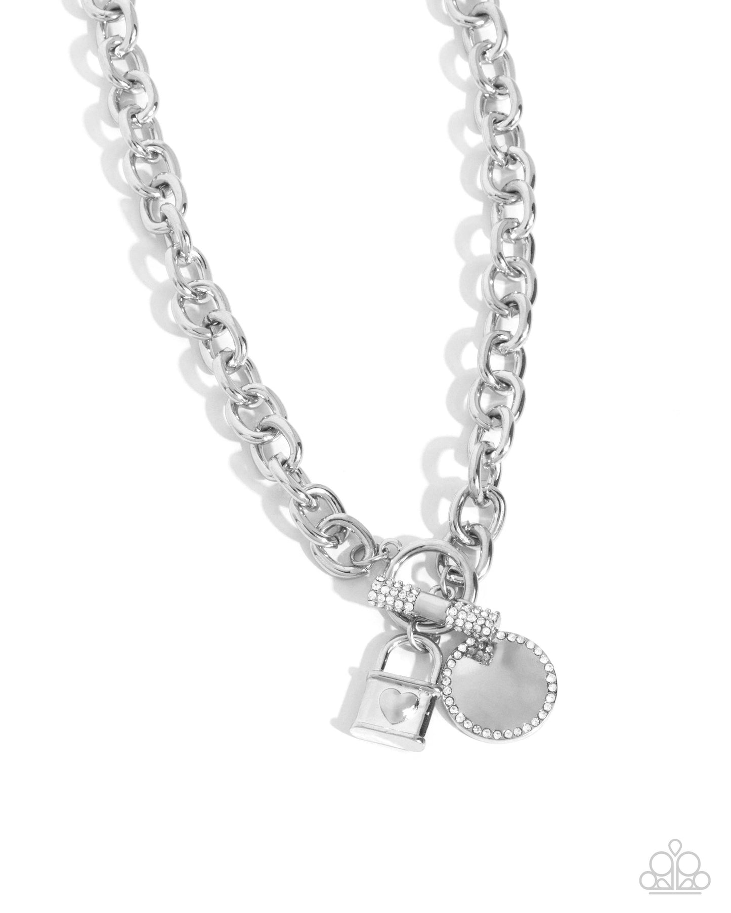 Locked Lady - White Necklace