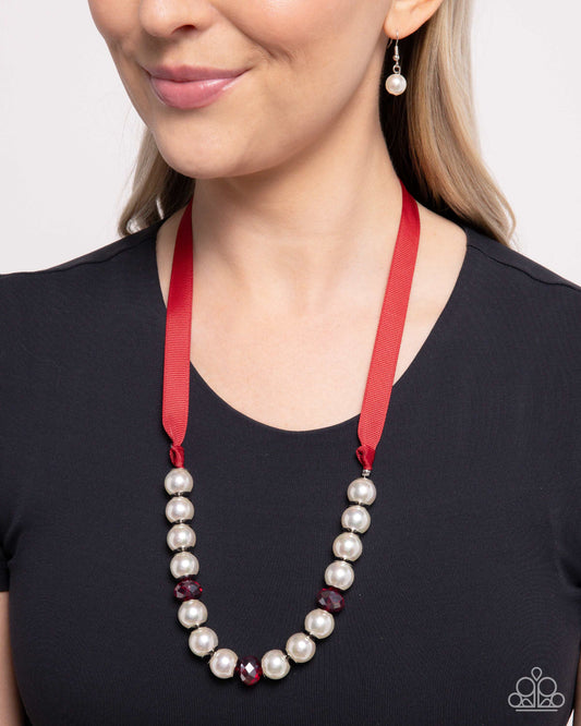 Exclusive Ease - Red Necklace