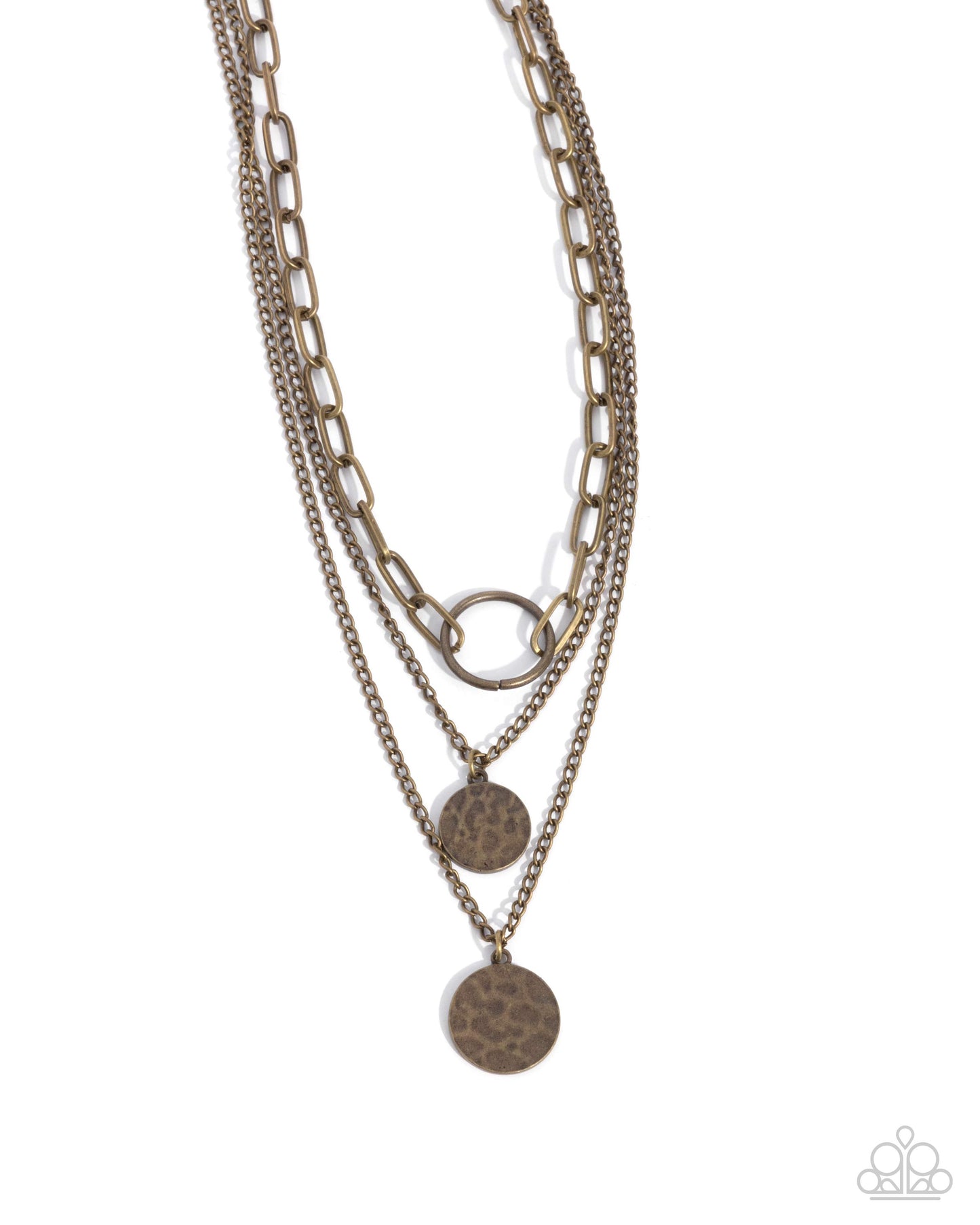 Hammered Halo - Brass Necklace